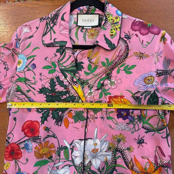 Gucci pink silk lounge blouse - Picture 8 of 8